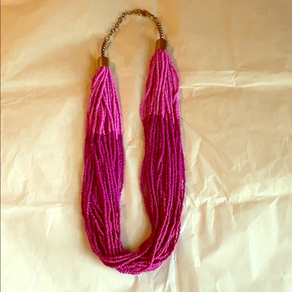 Purple and Pink chunky beaded necklace